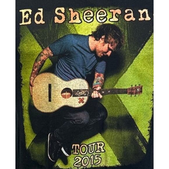 2015 Ed Sheeran Mens Medium The X Tour Crew Neck Short Sleeve Tee Shirt - Picture 2 of 4